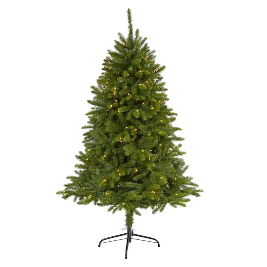 5ft. Pre-Lit Sierra Spruce Artificial Christmas Tree, Clear LED Lights